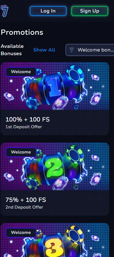 7bit Casino promotions on mobile